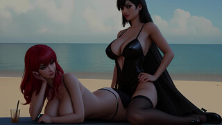 Loving 90s Fashion Flick Game Honies on the Beach (AI Porno) - HD - 10:11 video - from HentaiGem
