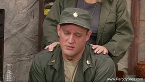 Vintage teens in army uniforms have wild threesome - SD - 22:49 video - from W1mp
