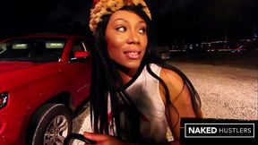 Big Booty Ebony Jayla Foxx Fucking at the Christmas Tree Lot
