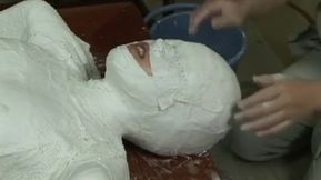 Asian teen mummification in plaster - 32:44 video - from AbXXX