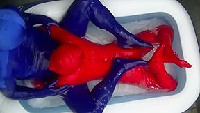 Miraidouga - Slimy Lotion Zentai Sex - HD - 8:00 video - from InPorn