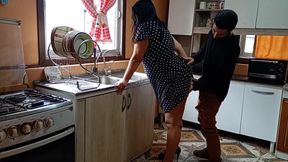 What would you do if you caught your stepmother fucking her stepnephew in the kitchen? Would you accuse her of infidelity? - 4K - 7:19 video - from xHamster