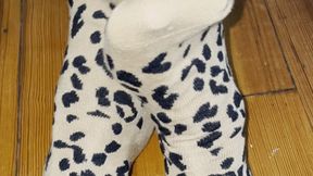 Slow sexy sock removal video over three minutes of me teasing you with mz wiggling feet as I slip off my Sox to reveal my adorable pedicured toes - SD - 3:36 video - from Clips4sale