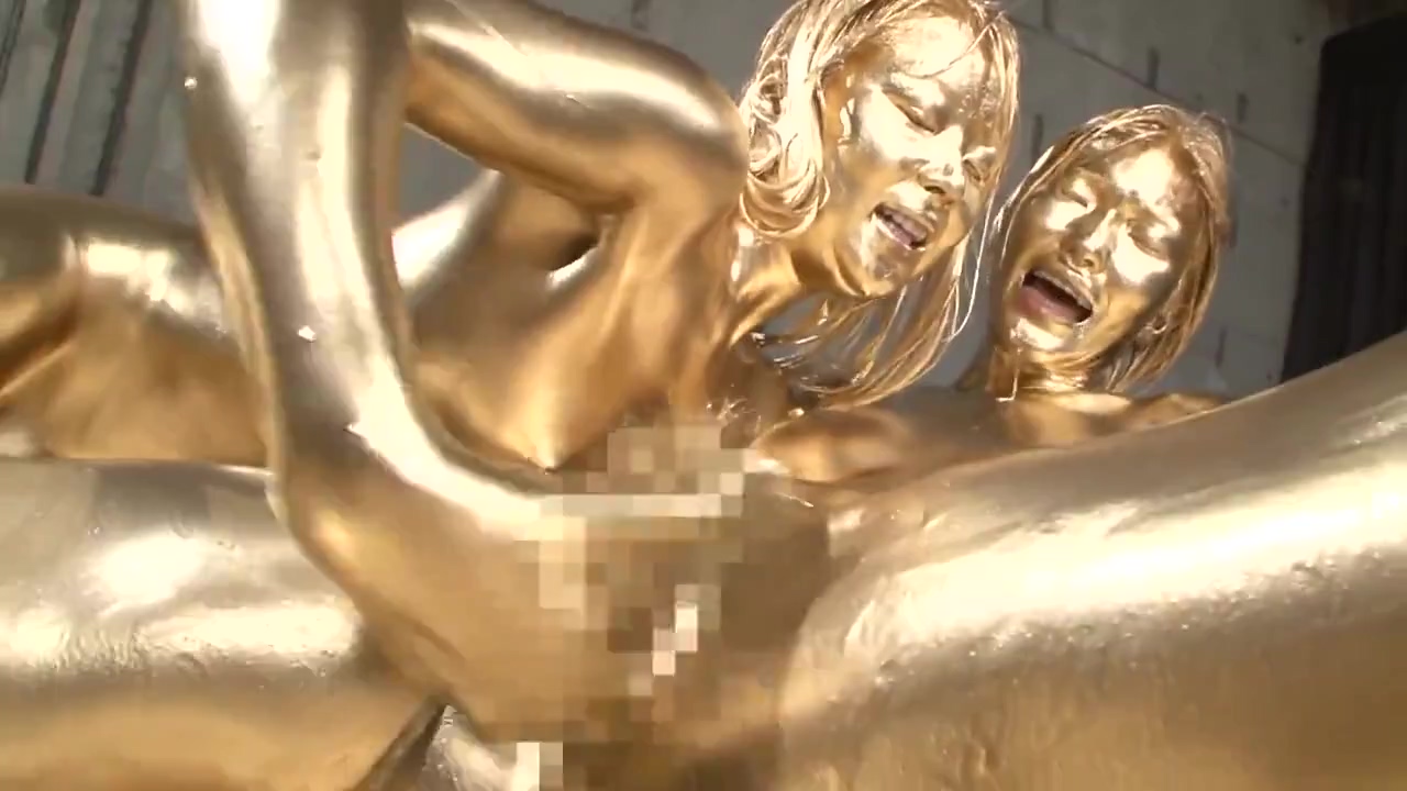 Hot Asian babes with painted bodies do lesbian rounds - 9:39 video - from Fapality