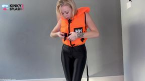 Asmr Lifejacket Fetish Confession in Shiny Leggings - HD - 6:12 video - from xHamster