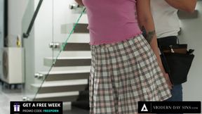 MODERN-DAY SINS - Virgin Babe Chanel Camryn With Chastity Belt Cheats On BF With This Locksmith - HD - 15:39 video - from xHamster
