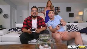 Sneaky stepmom fucked stepson and his friend almost caught them - HD - 4:56 video - from AnySex