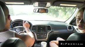 BIPHORIA - Hot Couple + Hitchhiker Hunk = Savage Threesome Pound Session - HD - 15:07 video - from xHamster