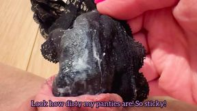 Worn dirty panties close up view! POV panties play masturbation with the captions. - HD - 7:20 video - from xHamster