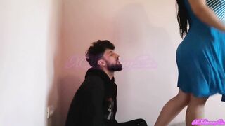 Farting with his head under my skirt (Full 5 mins video on Onlyfans) - HD - 0:49 video - from DaNude