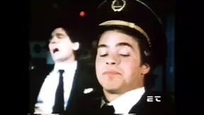 Airplane Pilot fucks busty MILF stewardess and cums on her hairy pussy - HD - 3:06 video - from FapNFuck