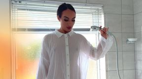 4k TRANSPARENT Dry to wet White Dress TRY ON HAUL - 4K - 3:01 video - from xHamster