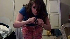 Adorable teen gal takes clothes off in front of camera - 2:36 video - from MyLust