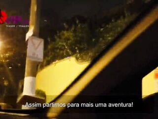 Dogging - Hotwife preggo and bangs with strangers - HD - 7:26 video - featuring Cristina Almeida - from BigTitsLust