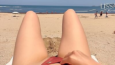 stranger fills my mouth on public beach - HD - 20:00 video - from Bokep.PORN