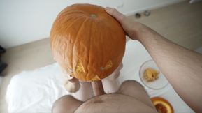 stepsister didn't expect the Halloween pumpkin game to go wrong - HD - 16:06 video - from xHamster