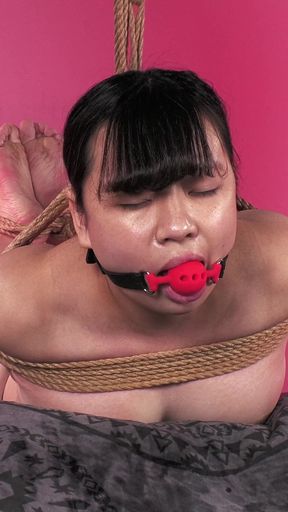 Mimi Bound Semi-nude in Reverse Shrimp - 4K Bondage - 4K - 0:40 video - from FapHouse