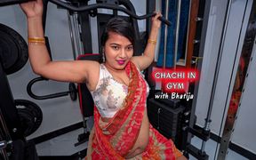 Desi Chachi Workout in Gym with Saree - SD - 21:02 video - from FapHouse