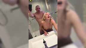 Crazy Bathroom Fuck With My Plump Sweet Blonde - HD - 7:14 video - from XGroovy