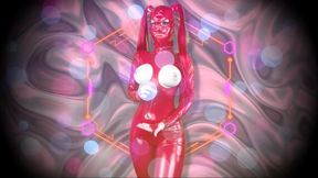 Goon for my red shiny PVC covered body - GOONER, GOONING, GIMP, ASMR, MASK - HD - 9:48 video - from LoyalFans