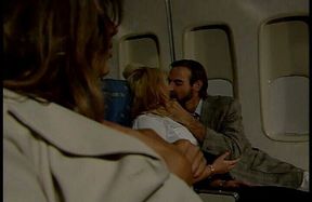 Busty hot stewardess gets licked and fucked by the captain while her busty cowerker masturbating - SD - 6:17 video - from FapHouse