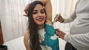 Stepsister armpit- 18+ desi stepsister fucked hard by stepbro(saloon guy) when she were trimmed Armits hair. - 4K - 12:42 video - from xHamster