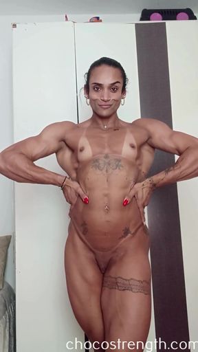 Ripped ebony milf giving you a taste of her body - HD - 10:56 video - from xHamster