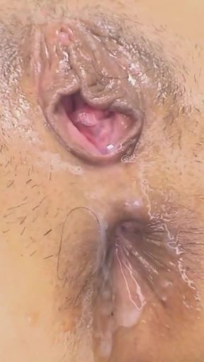Super messy creampie after the mature Asian lady rides the cock reverse cowgirl style   Clip 3 - HD - 0:30 video - from xHamster