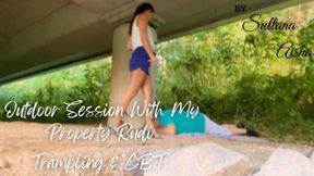 Outdoor session with my property Rudi - trampling and CBT (Subtitled) - HD - 13:17 video - from LoyalFans