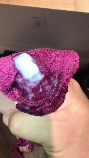 Wife arrived home with wet panties smelling so good, while she showered I need to cream that panties - HD - 5:13 video - from xHamster