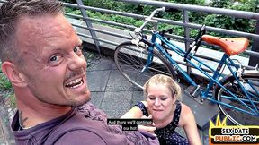 Blonde amateur cockbouncing outdoors - HD - 10:00 video - from Some.Porn