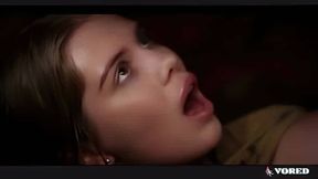 Big tits little Angel having a wild encounter with plant tentacles in an alien world - HD - 4:38 video - from Xfeed