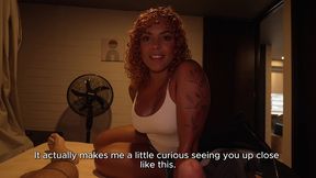my ebony stepmom helps me jerking off and i ended up giving her a creampie! papuchizz - carla morelli - 19:30 video - featuring Carla Morelli - from PornBox