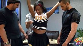 Ebony teen gets gangbanged by white and black guys - SD - 28:13 video - from EbonyPeek