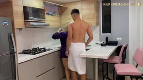 Flirting with my stepbrother - Petite stepsister gives her stepbrother a good fuck - 25:40 video - from W1mp