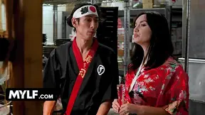 MATURE Lily Lane and Hostess Paris Lincoln go reckless for a restaurant promotion - HD - 16:39 video - from PumpJap