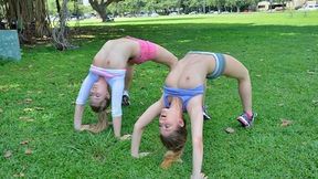 Young athletic girls tease each other and play in the sun - 4:56 video - from EroticBeauties