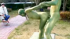 Painted Public Statue Fucked Hard – Real Outdoor Encounter Caught on Camera - 5:00 video - from POVJP