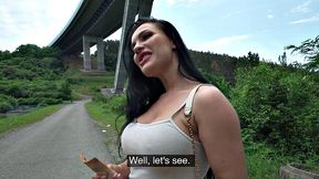 Public busty MILF fucked outdoor for cash after casting - HD - 8:00 video - from Some.Porn