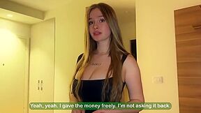 Broke Russian Beauty Takes Massive White Cock For Cash - 7:59 video - featuring Cumatozz - from InPorn