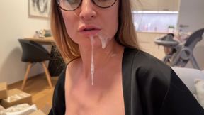 Penis got stuck in a roll of toilet paper. Stepmother will solve the problem as always - HD - 6:58 video - from xHamster