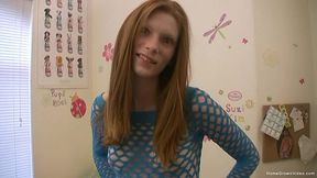 Skinny ginger teen with perky tits loves to tease - SD - 10:10 video - from MyLust