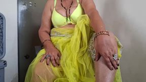 Taboobreakers Shilpa in Lemon Colour Saree - HD - 2:24 video - from xHamster