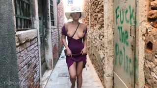 Walking outside without underwear - HD - 2:06 video - from Pornzona