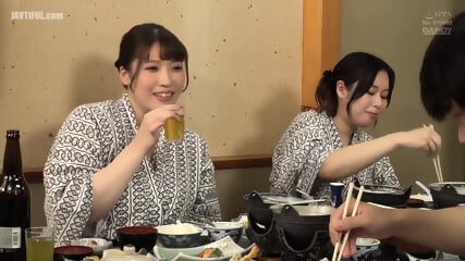 I Was Sandwiched Between My Mother's Busty Step Mom Friends At A Mixed Bathing Hot Spring And Made A Toy - Chitose Saegusa - 121:47 video - from Eporner