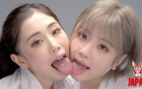Haruhi Tsukigata Is Tied with Tape While Her Coworker an Komatsu Holds Her Tongue Like a Leash in the Empty Office - 17:00 video - from FapHouse