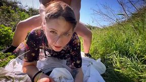 Italian chubby ass teen entertains BF with anal and squirts at a picnic! - HD - 20:39 video - from XGroovy
