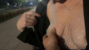 Street pick up of shameless slut. Stranger knead her boobs right in public park. - HD - 7:38 video - from XVideos
