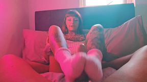Pink Fluffy Sockjob JOI Huge Cumshot - HD - 6:53 video - from FapHouse