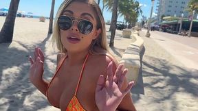 Picked up busty Latina stranger on the beach for one night stand - HD - 16:26 video - from MyLust